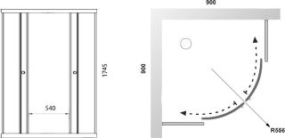 Душевой уголок Triton Стандарт Щ0000026692 90x90