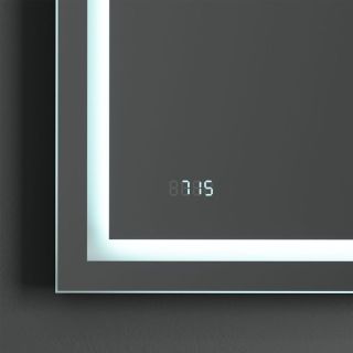 Зеркало Am.Pm Gem M91AMOX0653WG с LED-подсветкой и часами  65 см