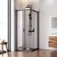 Душевой уголок Am.Pm Gem W90G-403-100280-BT 100x80 см без поддона чёрный матовый
