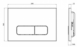 Клавиша смыва Charus Elegia FP.320.21.01 хром