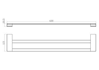Вешалка для полотенец Wonzon & Woghand Eclipse WW-9111-LG золото глянцевое