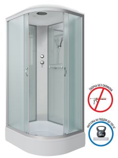 Душевая кабина Niagara NG-33974-14L 90x70см серебро/матовое