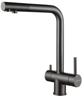 Смеситель для кухни Paulmark Skalen Sk213020-GM воронёная сталь