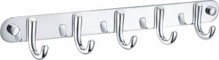Вешалка с пятью крючками для ванной Wonzon & Woghand WW-9384-5 хром