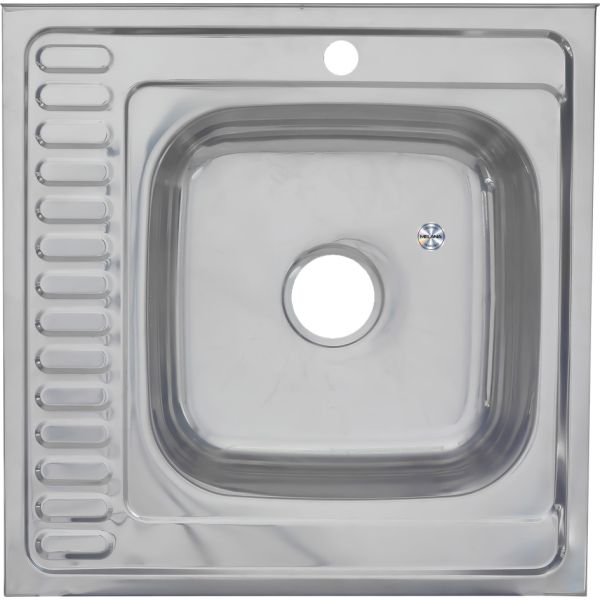 Мойка 6060 R Melana 0,6/160 правая хром с сифоном (015 t R *10)