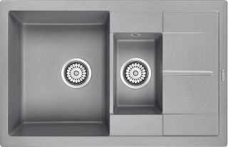 Мойка кухонная Paulmark Flugen PM237850-GRM серый металлик
