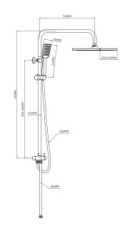 Душевая система ESKO ST950SQ хром
