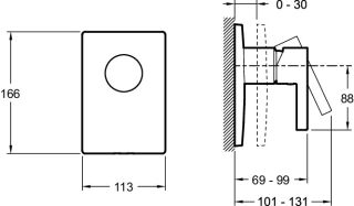 Смеситель Jacob Delafon STILLNESS E98711-CP встраиваемый