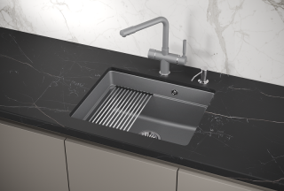 Мойка кухонная Granula Kitchen Space 5501U, АЛЮМИНИУМ