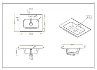 Керамическая раковина BelBagno 50см BB500/390ETL