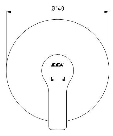 Смеситель для душа E.C.A. Luna 102167106EX-Y хром
