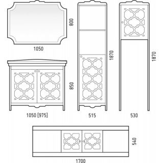 Шкаф Corozo Манойр 50см белый SD-00000327