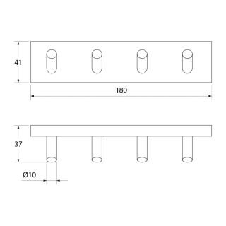 Крючки IDDIS Edifice хром EDISB40i41