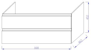 Тумба под раковину Jacob Delafon Madeleine EB2054-J51 100 см белый матовый
