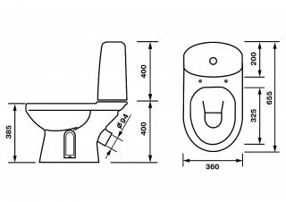 Унитаз-компакт Оскольская керамика Эльдорадо Люкс белый 41301130051
