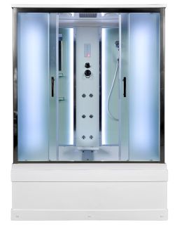 Душевая кабина AvaCan EM4516 с LED-подсветкой и гидромассажем 160x85 см