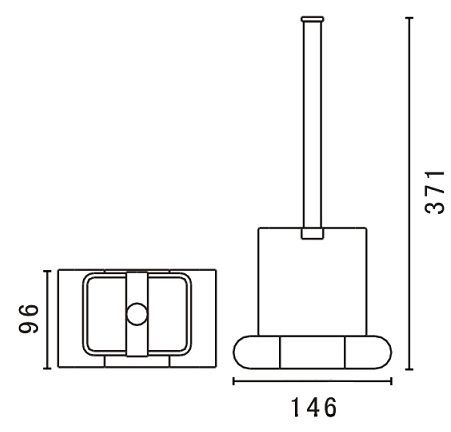 Щётка для унитаза Art&Max Platino AM-E-3981-MB чёрный