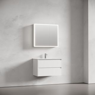 Зеркальный шкаф с подсветкой Sancos Evoke SC8080 80 см серый