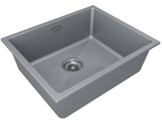 Мойка кухонная Paulmark Lumi LU55-GRM серый металлик