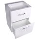 Тумба напольная под раковину Style Line "Каре 60" СС-00002265  (2 ящ.) Люкс белая, PLUS