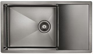 Мойка кухонная Paulmark Platte PM807844-GM воронёная сталь