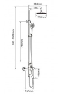 Душевая стойка Melana MELANA-F1003P хром