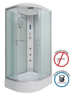 Душевая кабина Niagara NG-33294-14RF с гидромассажем 120x90см серебро/матовое