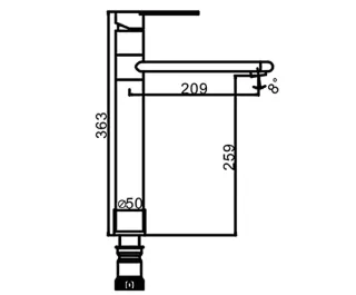 Смеситель для раковины Frap F10899 хром