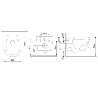 Унитаз подвесной Am.Pm X-Joy Aquaspin C851900SC с сиденьем микролифт