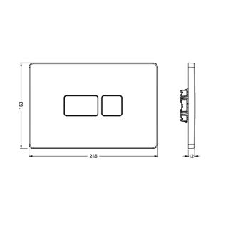 Клавиша смыва ArtCeram 704.000.17 черная