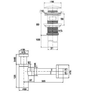 Сифон для раковины Boheme золото 608-2
