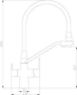 Смеситель для кухни ZORG Steel Hammer SH 903-6 BRONZE