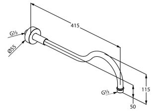 Кронштейн для верхнего душа Kludi 1926 позолоченный 2751445