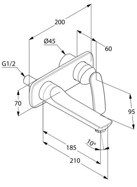 Встраиваемый смеситель для раковины Kludi Balance белый/хром 522469175