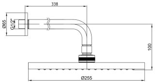 Верхний душ E.C.A. Myra 102145034C1EX чёрный