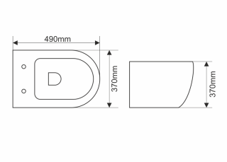 Подвесной унитаз Melana MLN-B2342 безободковый белый