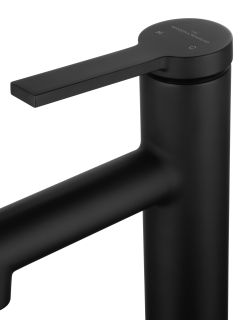 Смеситель для раковины Wonzon & Woghand WW-H1017-MB с функцией полоскания чёрный матовый