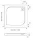 Душевой поддон из искусственного камня Good Door Квадро 90x90