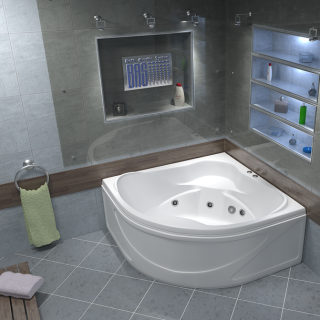 Акриловая ванна Bas Хатива 143x143 см без гидромассажа