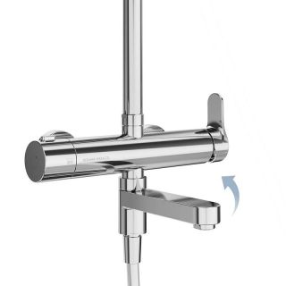 Душевая стойка Kerama Marazzi Fonte FO.202.KM.CR на три потока с поворотным изливом и механическим смесителем хром