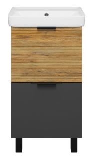 Напольная тумба под раковину Misty Форест 50см дуб Вотан/антрацит