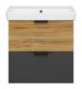 Подвесная тумба под раковину Misty Форест 60см дуб Вотан/антрацит