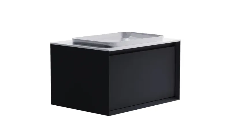 Тумба с раковиной Astra-Form Фрейм 4631177713842 80 см серый матовый