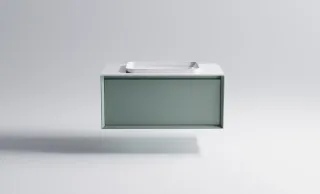 Тумба с раковиной Astra-Form Фрейм 4631177713866 90 см зелёный матовый