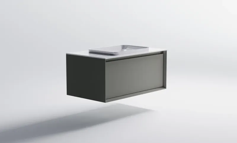 Тумба с раковиной Astra-Form Фрейм 4631177713941 100 см серый матовый