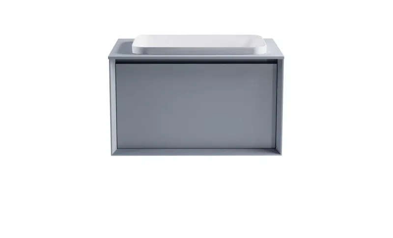 Тумба с раковиной Astra-Form Фрейм 4631177715259 80 см голубой матовый