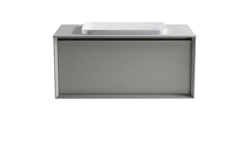 Тумба с раковиной Astra-Form Фрейм 4631177715389 100 см серый матовый
