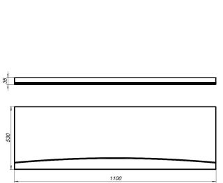 Фронтальная панель для ванны Aquanet Seed 246135 110 см