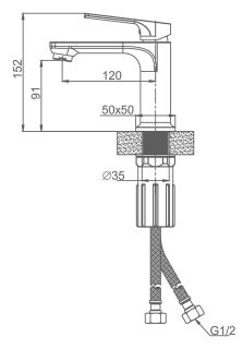 Смеситель для раковины Splenka S30.10 хром