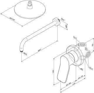 Набор смесителей Am.Pm X-Joy FB85A2R000